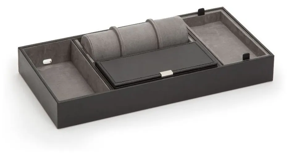 Howard Black Valet Tray With Roll Jewellery - WOLF - Modalova